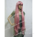 Megurine Luka Long Straght Pink Cosplay Party Hair Wig ML16